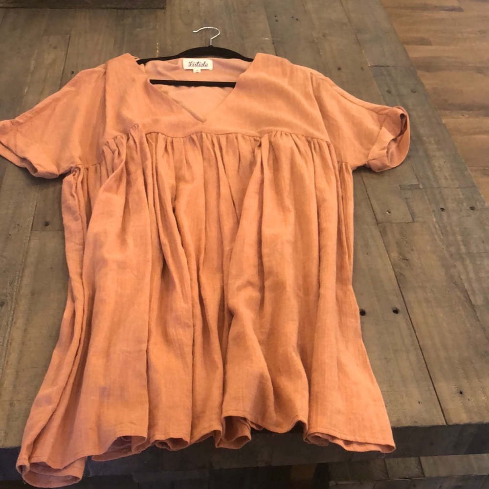Textured baby doll dress size L. Never worn
